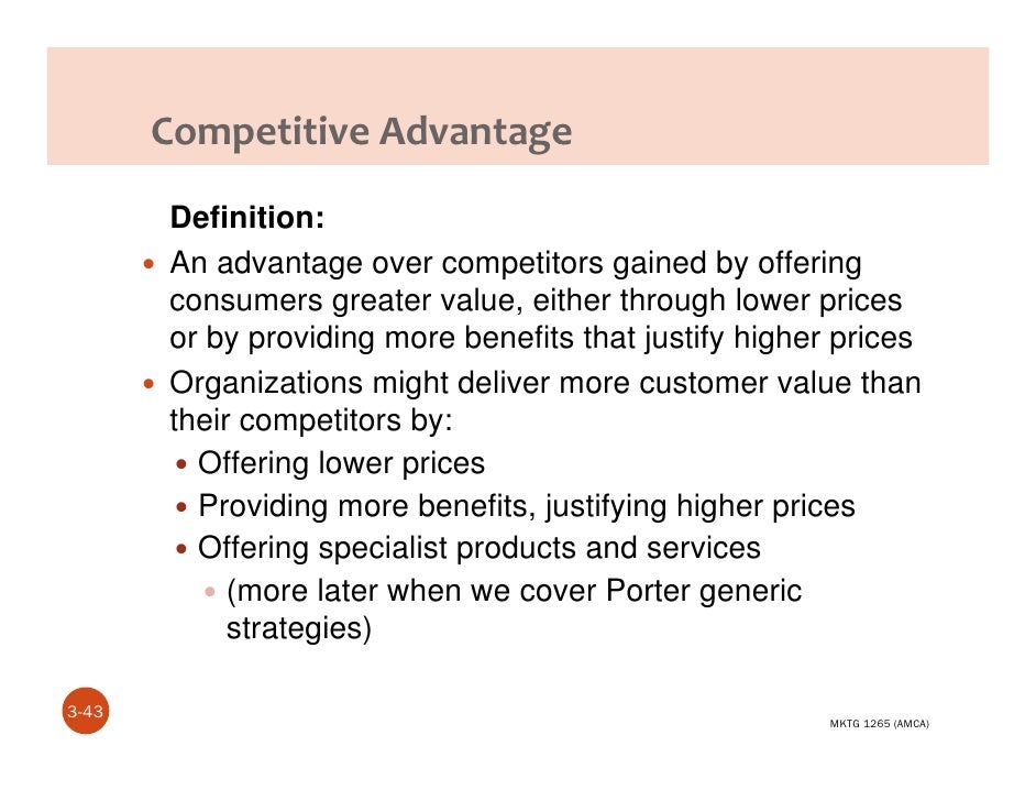 sustainable competitive advantage definition pdf