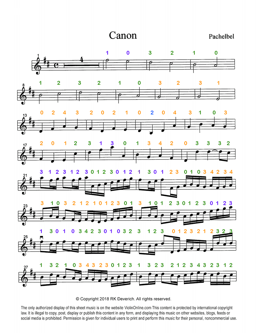 canon in d easy violin sheet music pdf