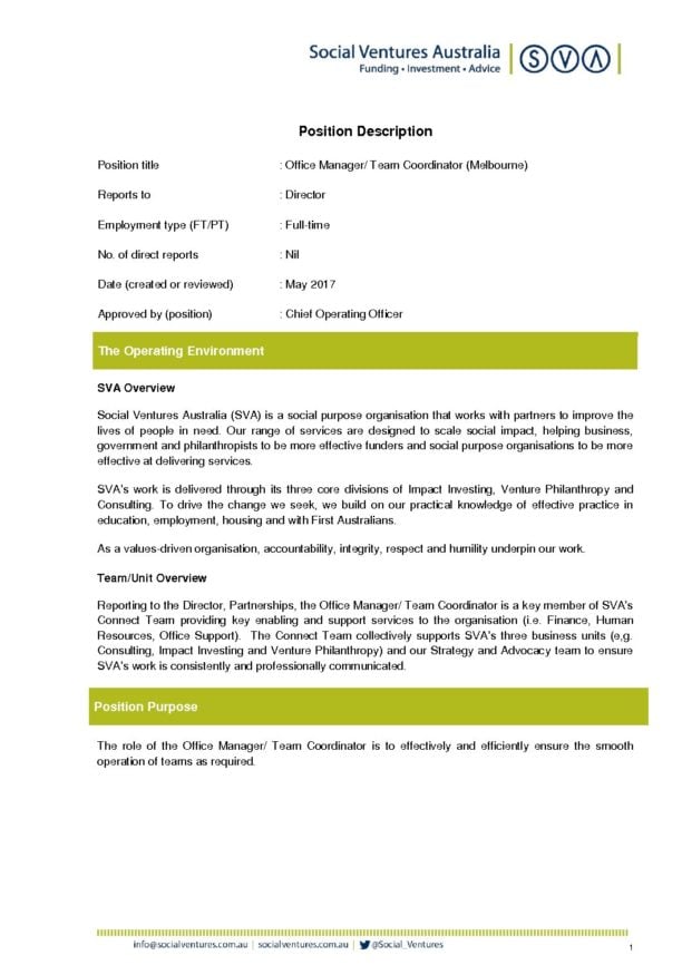 site supervisor job description australia pdf