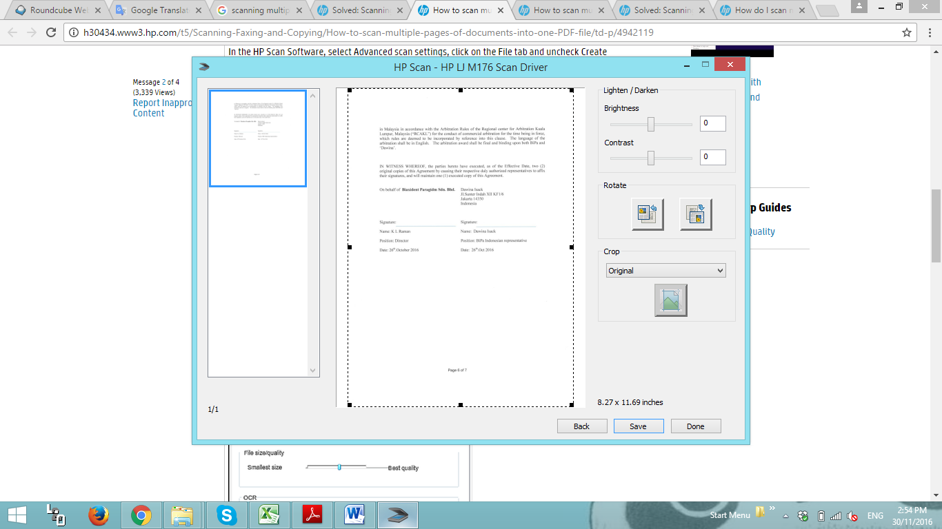 how to scan multiple pages into one pdf hp deskjet